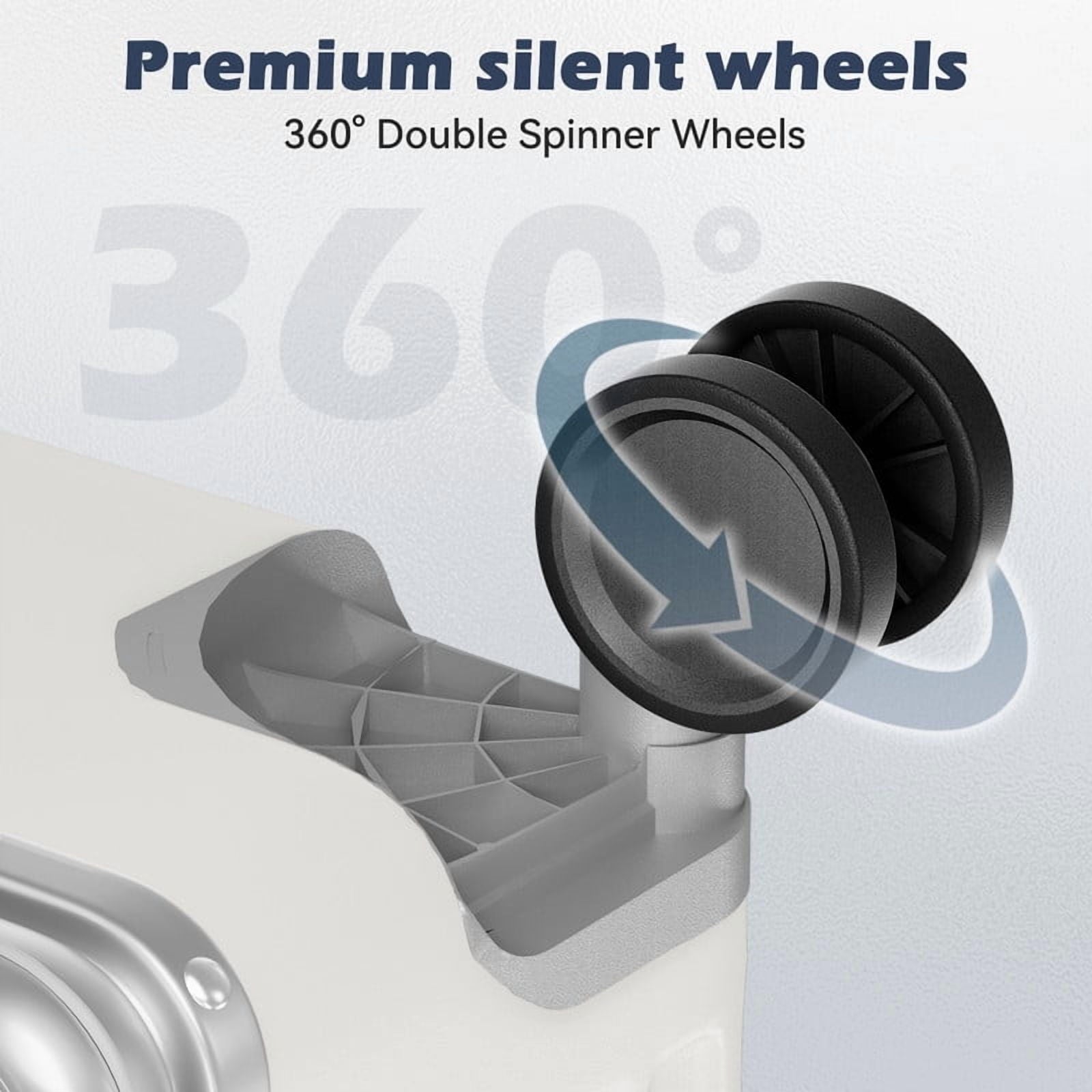 Luggage Aluminium Frame PC ABS Hardshell Suitcase with Spinner Wheels TSA Lock Zipperless Luggage 28 inch White