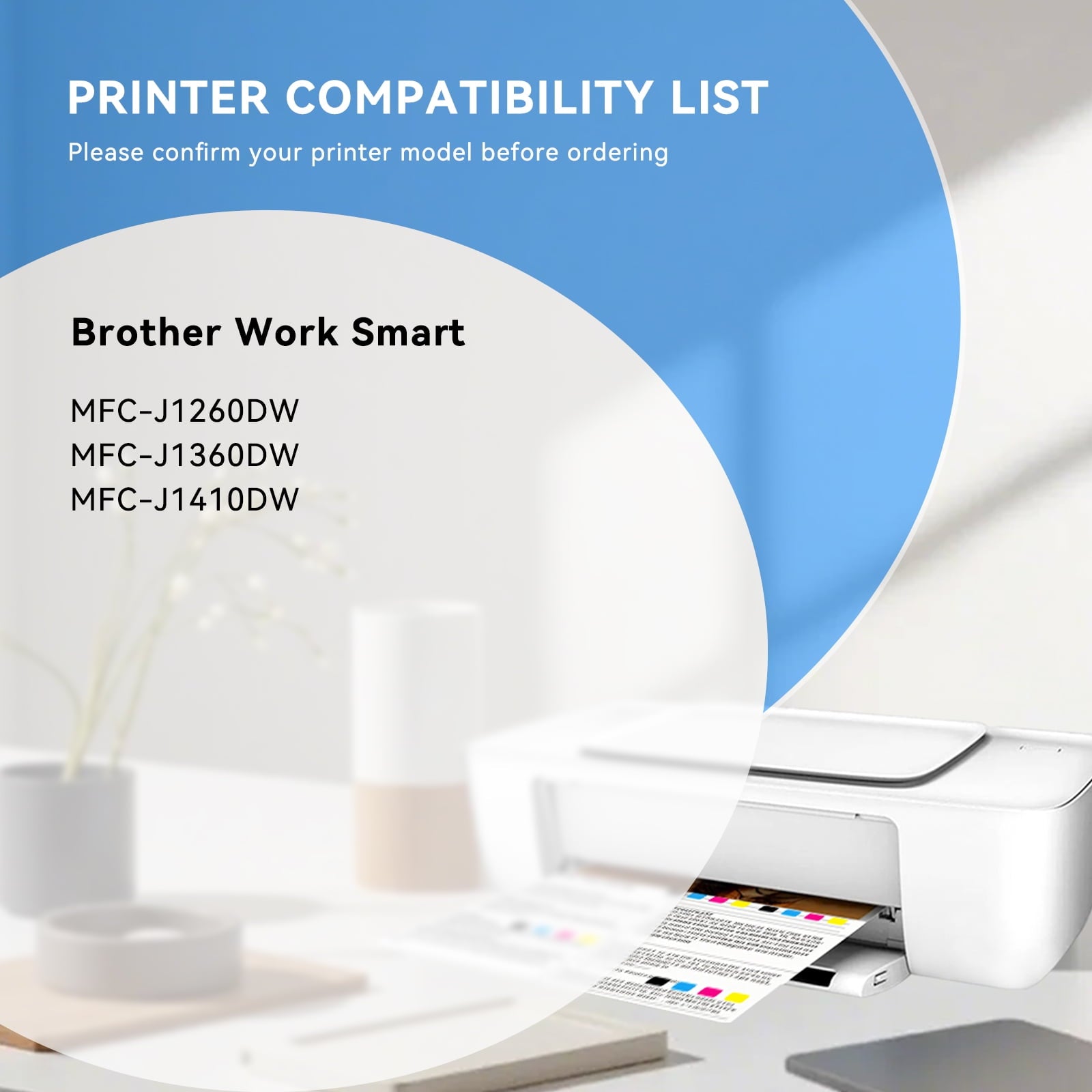 UXYUXY LC501 Ink Cartridge Compatible for Brother LC501 LC-501 for MFC-J1260DW MFC-J1360DW MFC-J1410DW Printer (4-Pack)