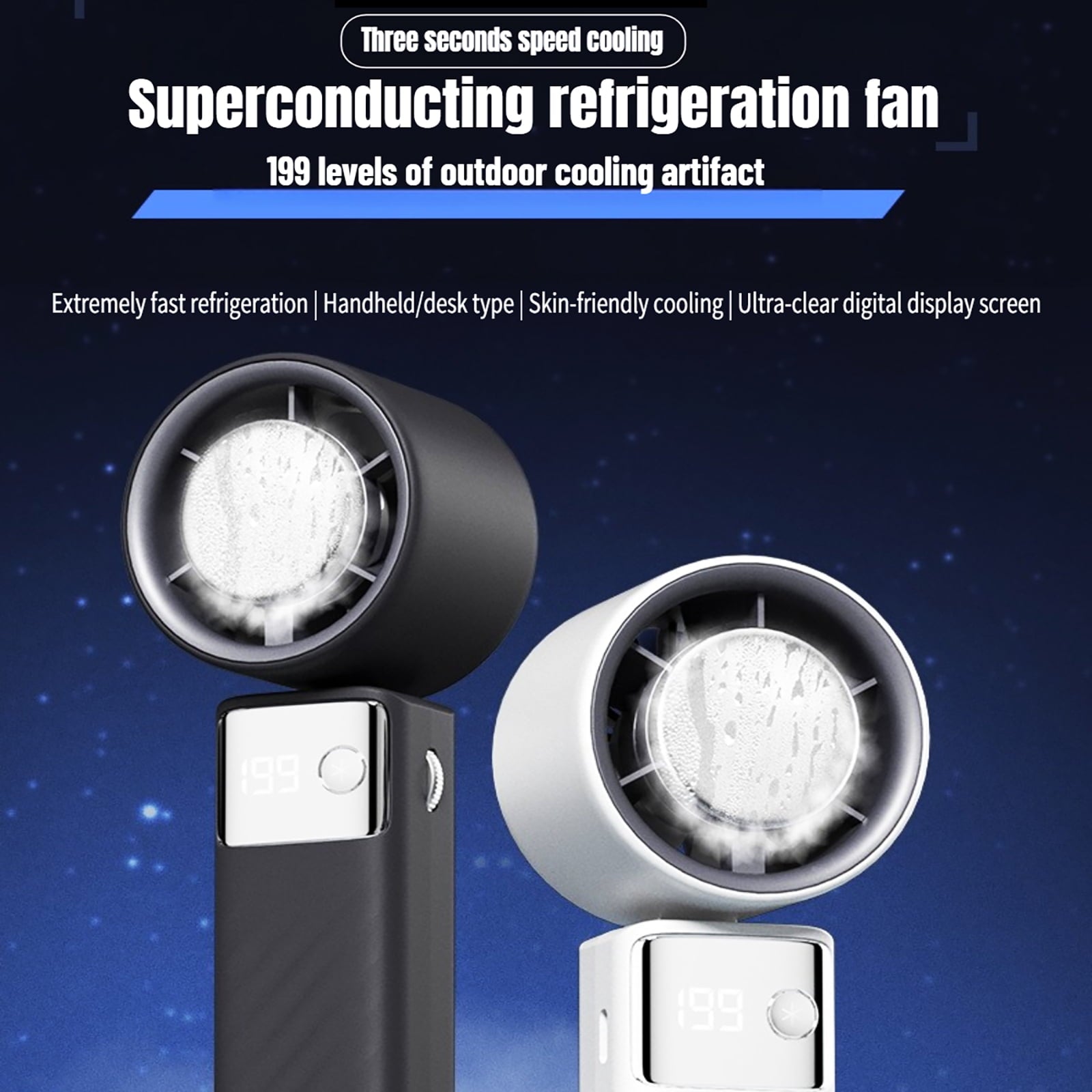 Juyafio Cutting-Edge Tech with 199 Speed Cooling Portable Small Fan&Handheld Fan,Foldable Desktop Fan,4000mAh, USB Rechargeable And Quiet Personal Fan For Home, Office, Travel & Outdoor Use (Black)